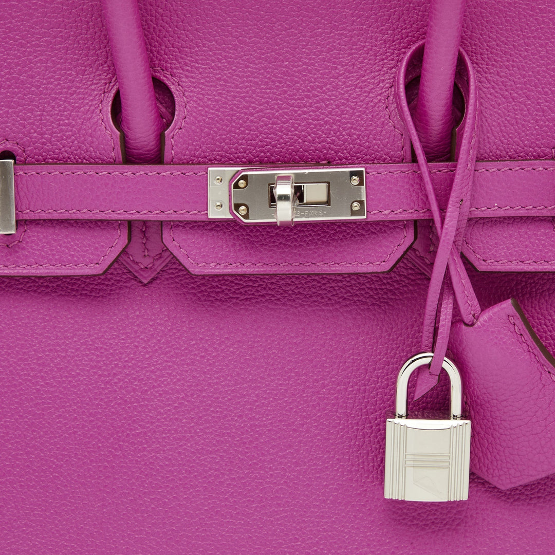 Top quality Hermes Magnolia Taurillon Novillo Leather Palladium Finish Birkin 25 Bag