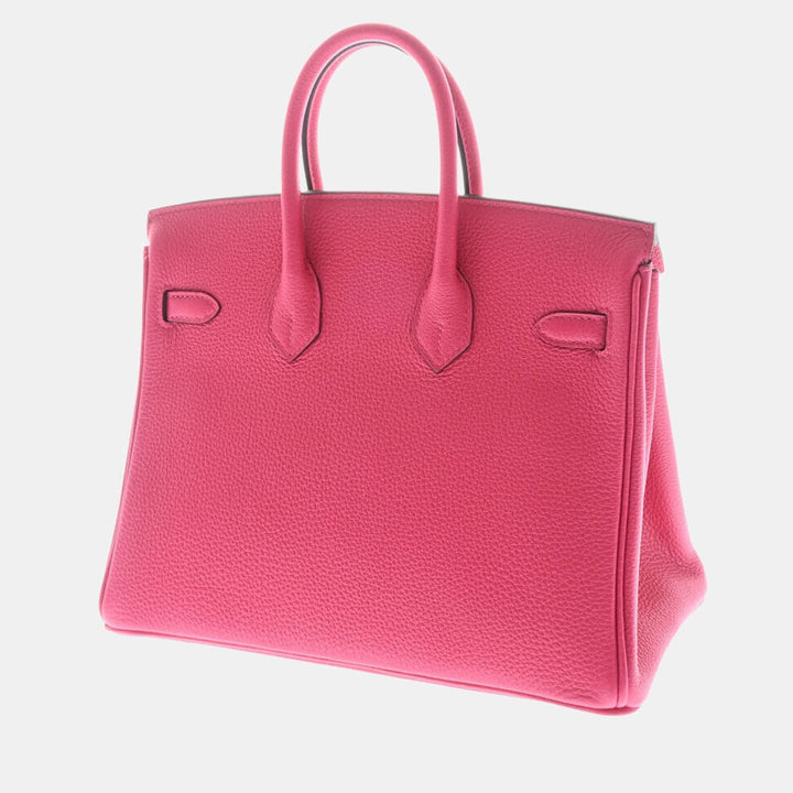 Top quality Hermes Pink Togo Leather Palladium Hardware Birkin 25 Bag