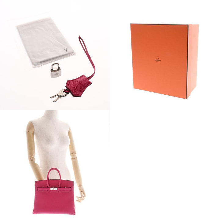 Top quality Hermes Pink Togo Leather Palladium Hardware Birkin 25 Bag
