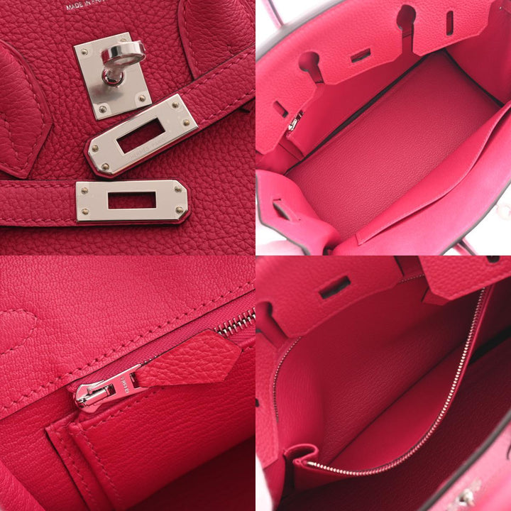 Top quality Hermes Pink Togo Leather Palladium Hardware Birkin 25 Bag