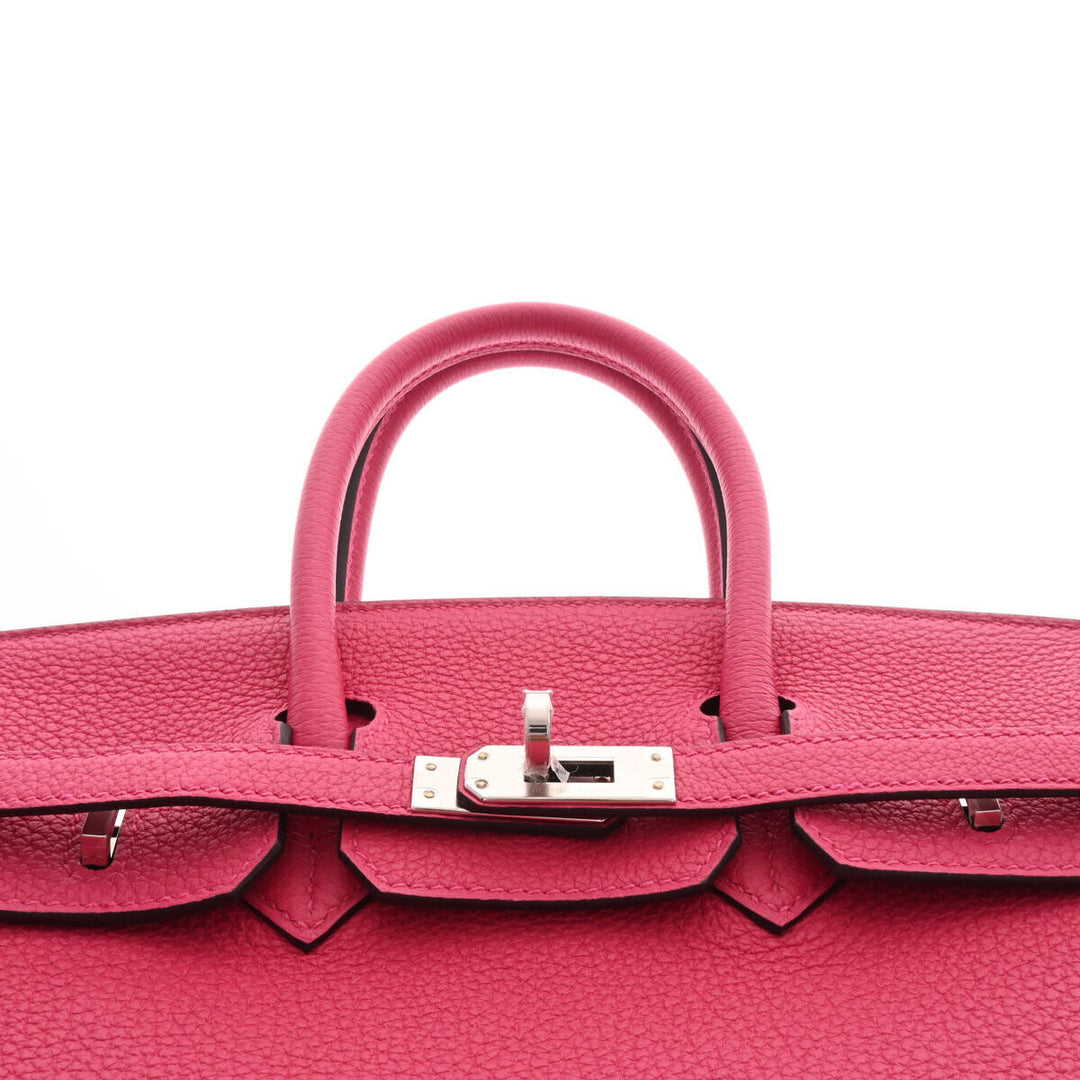 Top quality Hermes Pink Togo Leather Palladium Hardware Birkin 25 Bag