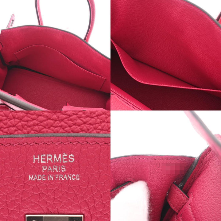 Top quality Hermes Pink Togo Leather Palladium Hardware Birkin 25 Bag