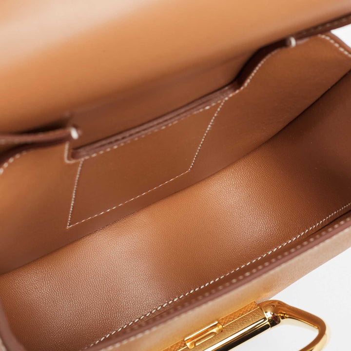 Premium Handmade Hermes Gold Epsom Leather Della Cavalleria Mini Bag