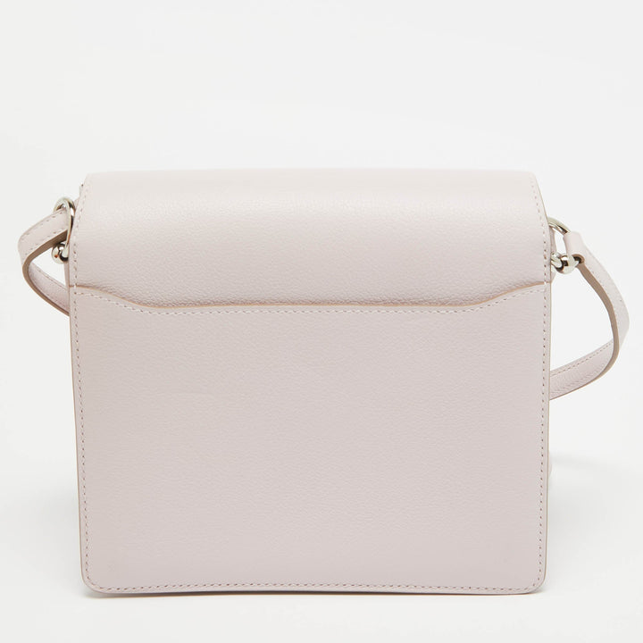 HERMES Mauve Pale Evercolor Leather Roulis Mini Bag