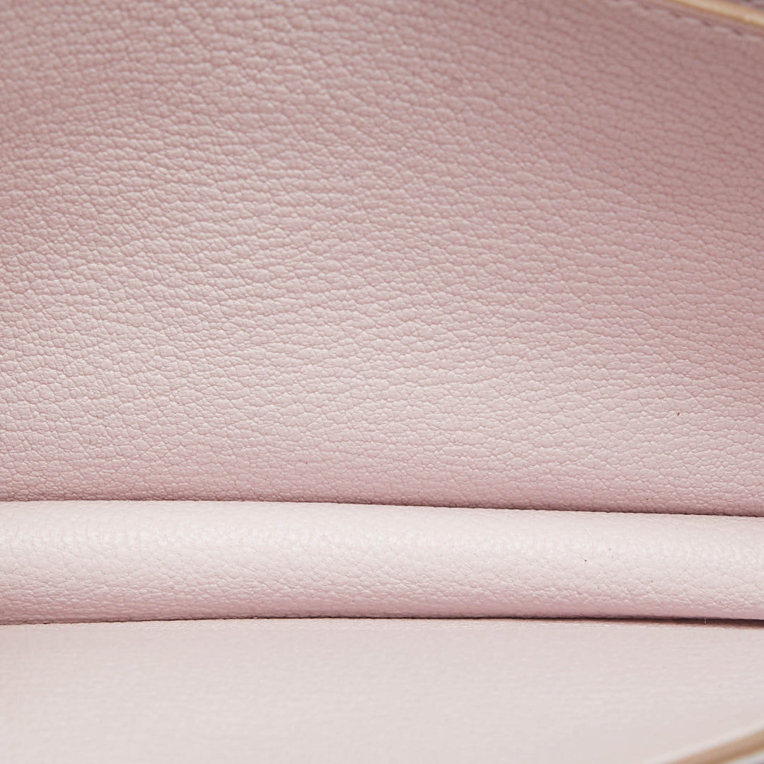 HERMES Mauve Pale Evercolor Leather Roulis Mini Bag