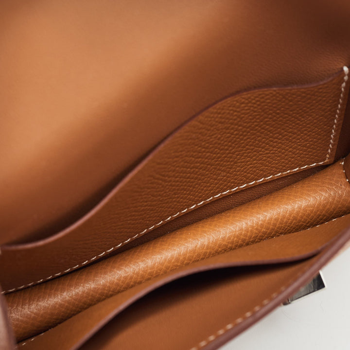 Top quality Hermes Gold Epsom Leather Constance Slim Wallet