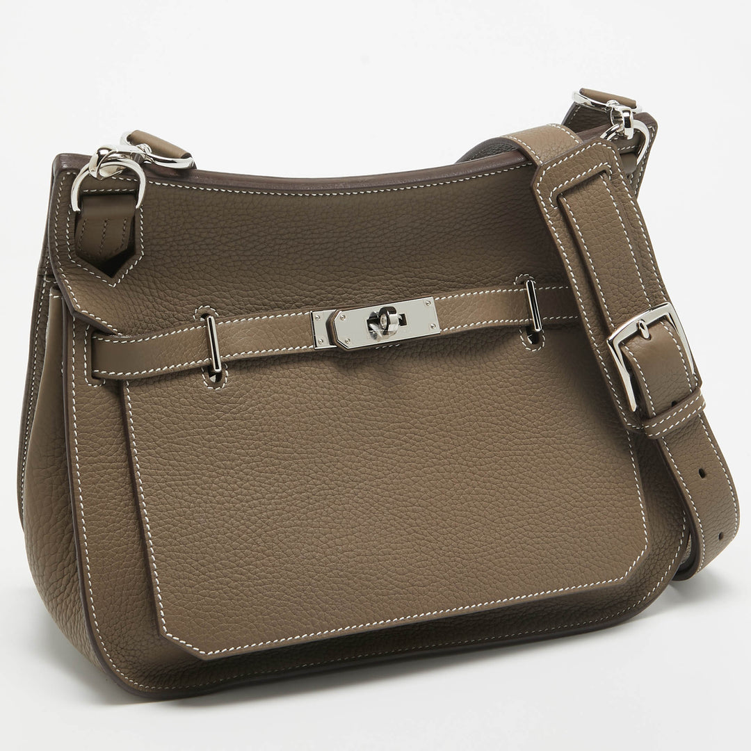 Premium Handmade Hermes  Etoupe Togo Leather Jypsiere 28 Bag