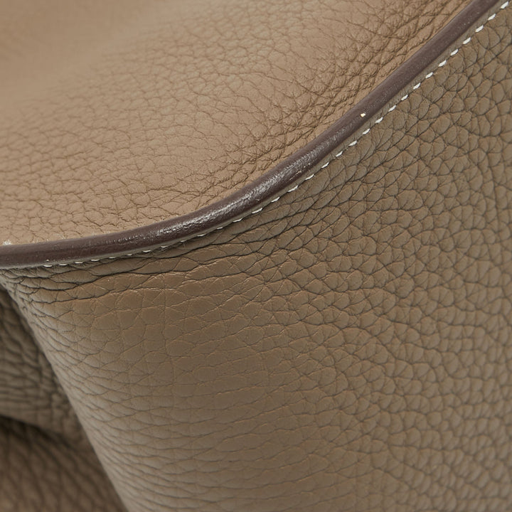 Premium Handmade Hermes  Etoupe Togo Leather Jypsiere 28 Bag