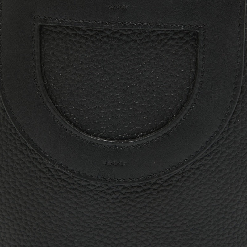 Premium Handmade Hermes Noir Taurillon Clemence and Swift Leather In The Loop 18 Bag