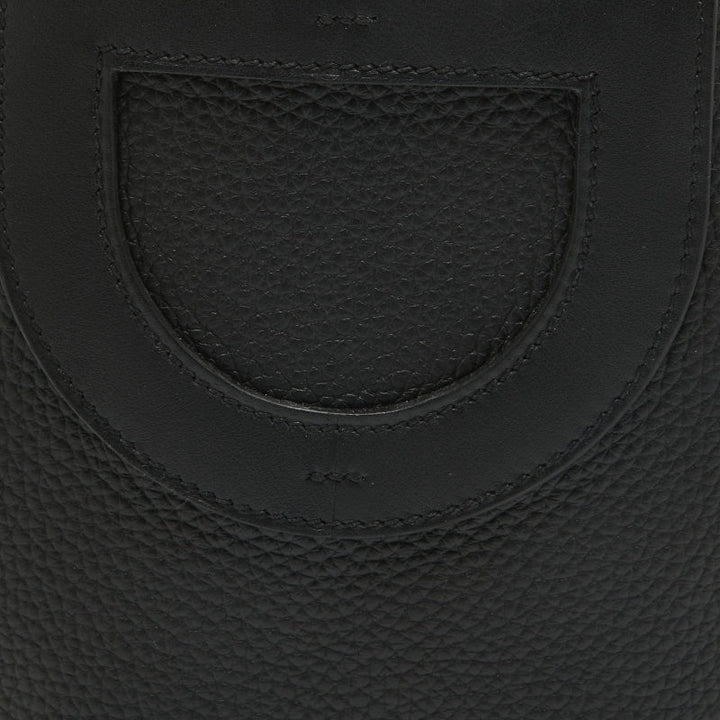 Premium Handmade Hermes Noir Taurillon Clemence and Swift Leather In The Loop 18 Bag