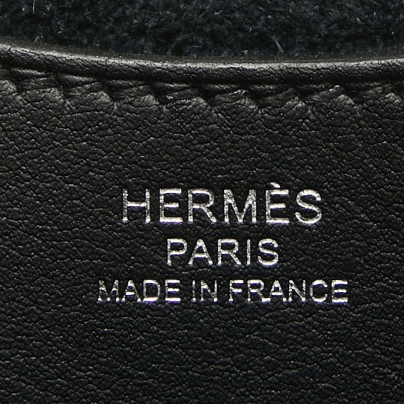 Premium Handmade Hermes Noir Taurillon Clemence and Swift Leather In The Loop 18 Bag