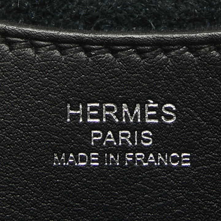 Premium Handmade Hermes Noir Taurillon Clemence and Swift Leather In The Loop 18 Bag