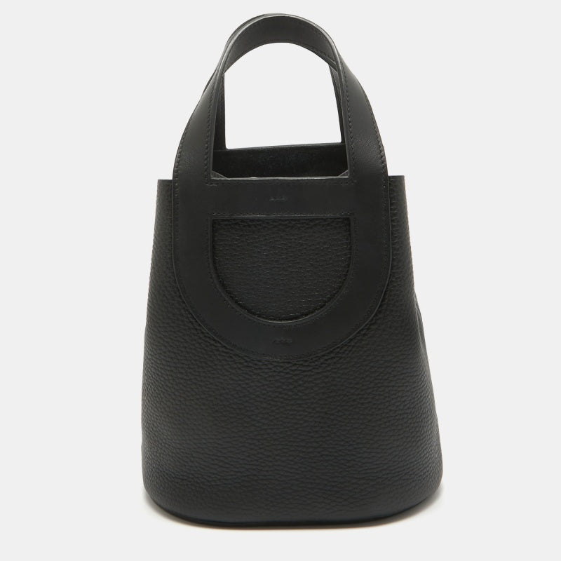 Premium Handmade Hermes Noir Taurillon Clemence and Swift Leather In The Loop 18 Bag