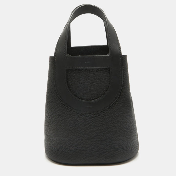 Premium Handmade Hermes Noir Taurillon Clemence and Swift Leather In The Loop 18 Bag