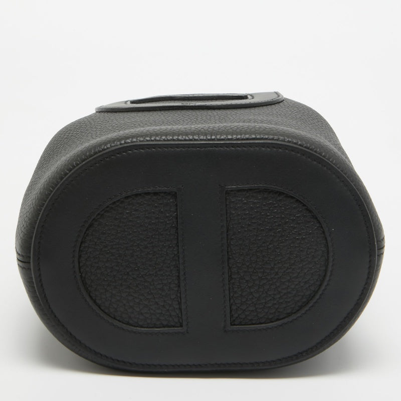 Premium Handmade Hermes Noir Taurillon Clemence and Swift Leather In The Loop 18 Bag