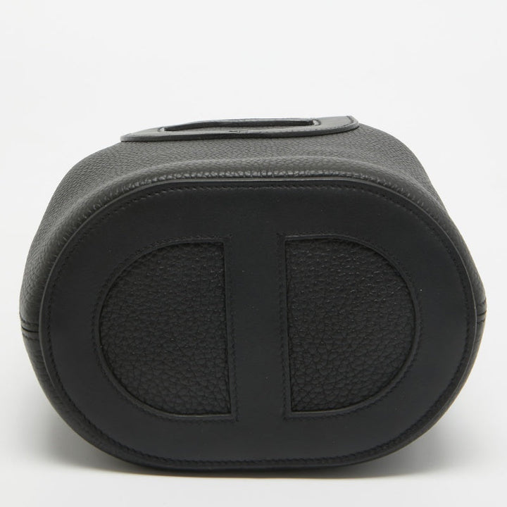 Premium Handmade Hermes Noir Taurillon Clemence and Swift Leather In The Loop 18 Bag
