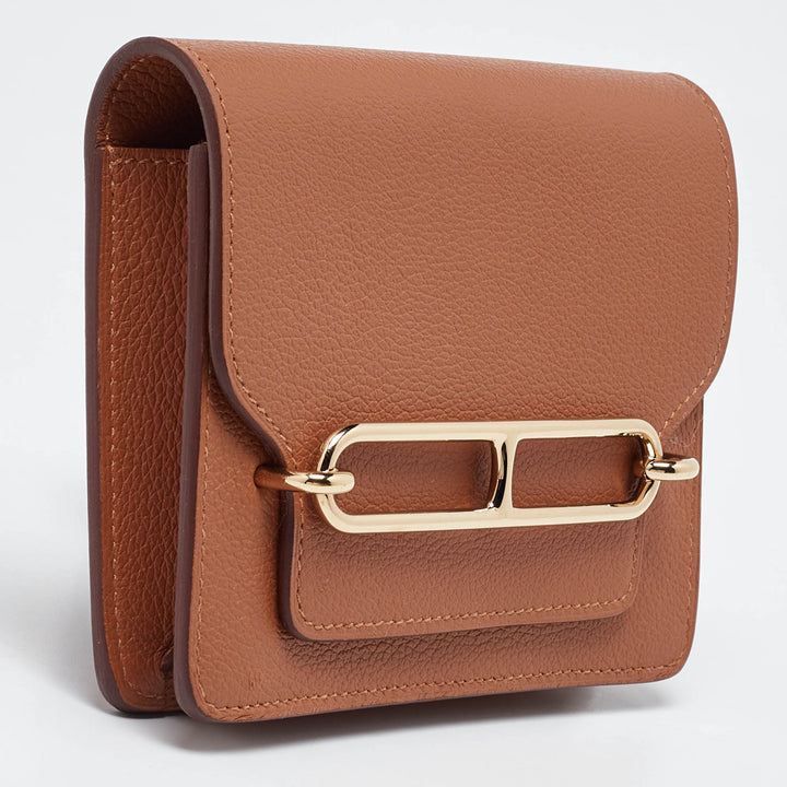 Premium Handmade Hermes Chai Evercolor Roulis Slim Wallet