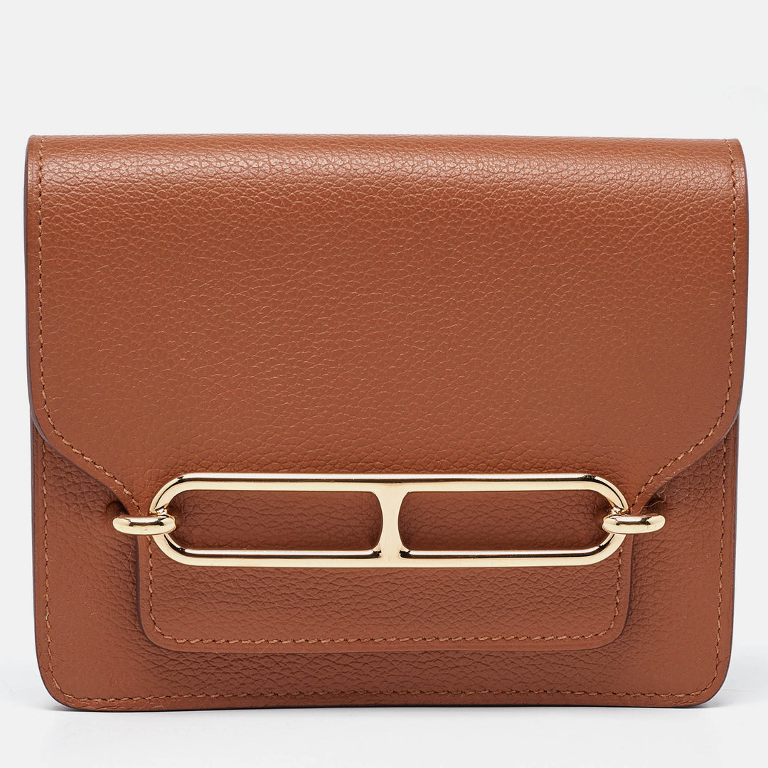 Premium Handmade Hermes Chai Evercolor Roulis Slim Wallet