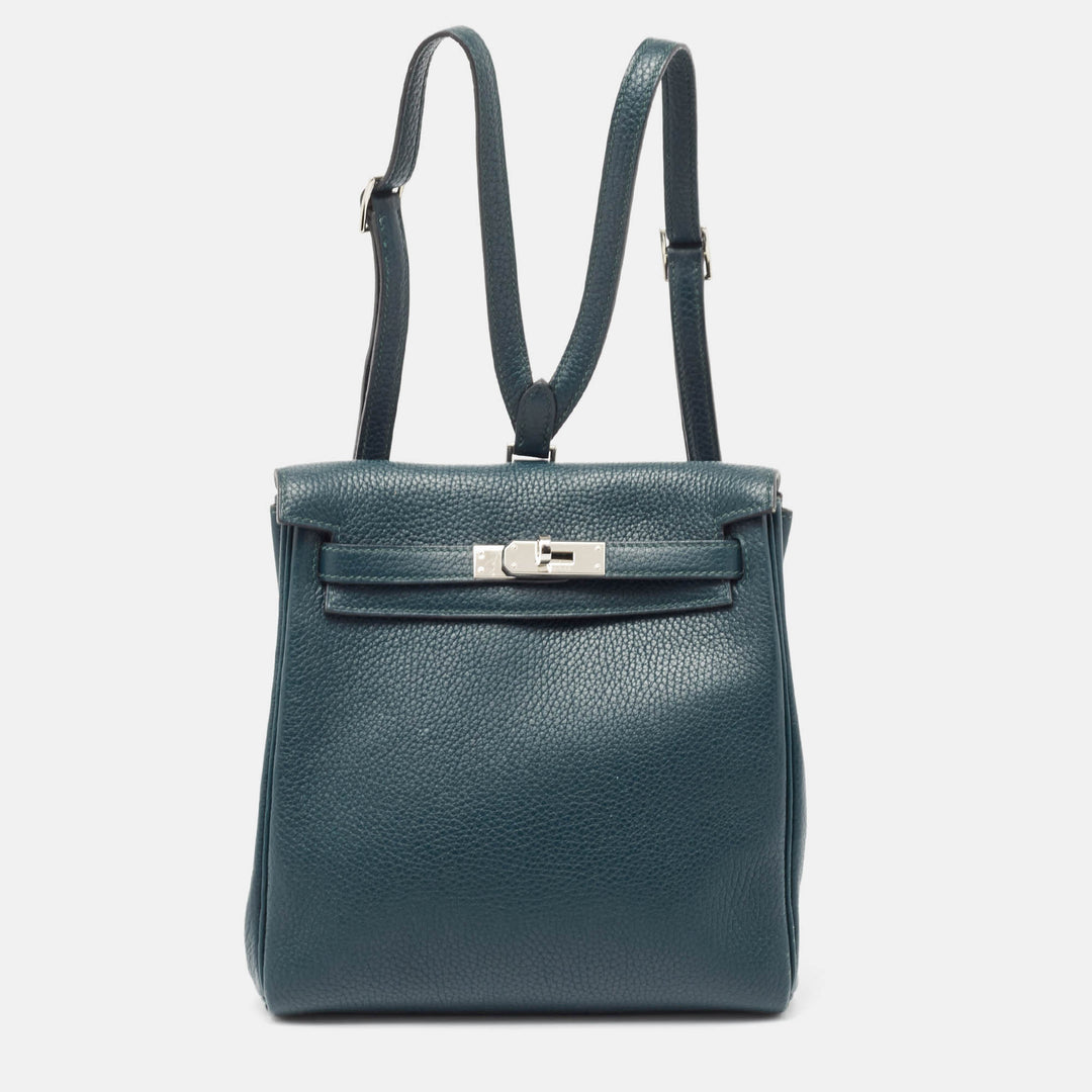 Hermes Vert Cypress Togo Leather Kelly Ado II Backpack