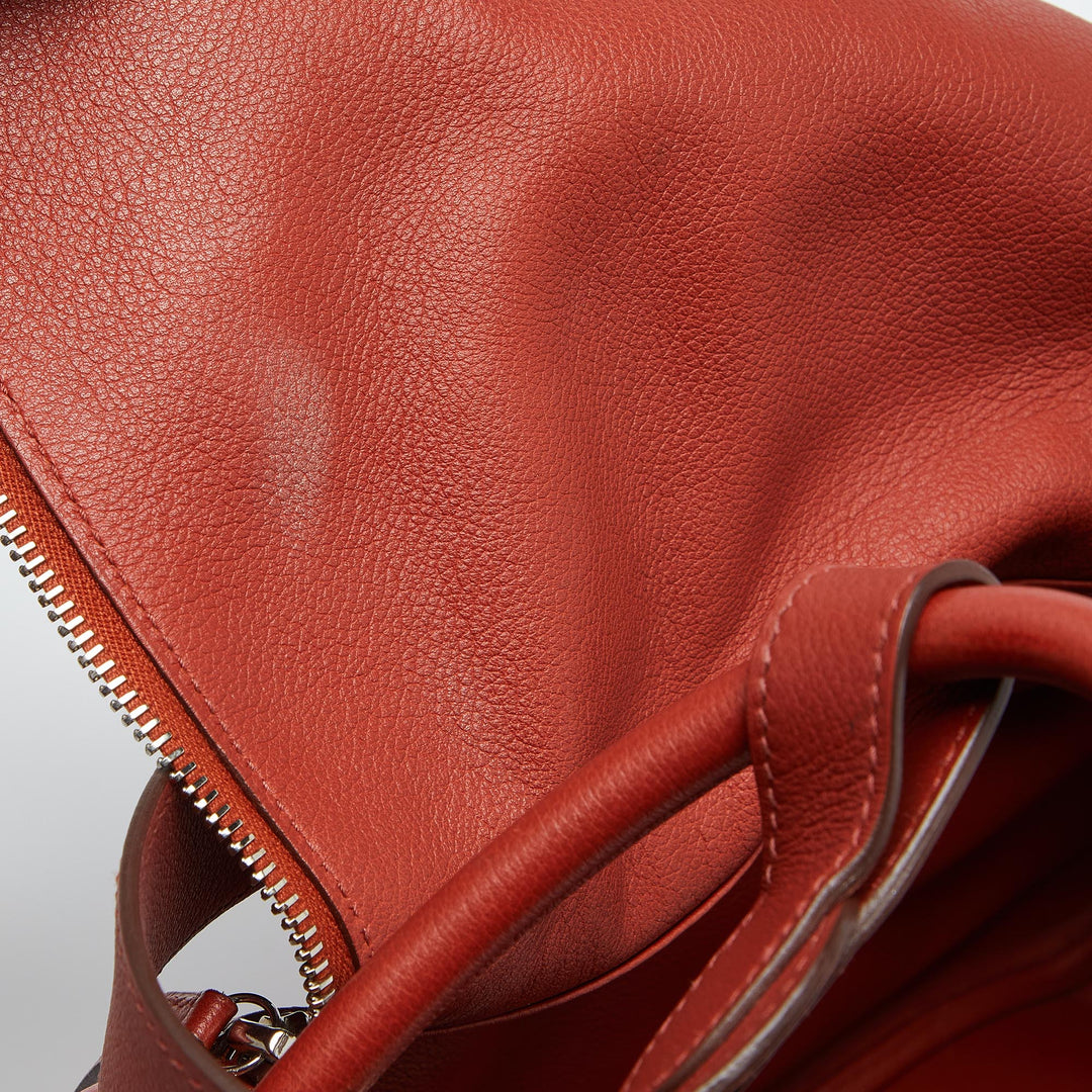 Top quality Hermes Cuivre Evercolor Leather Palladium Finish Lindy 34 Bag