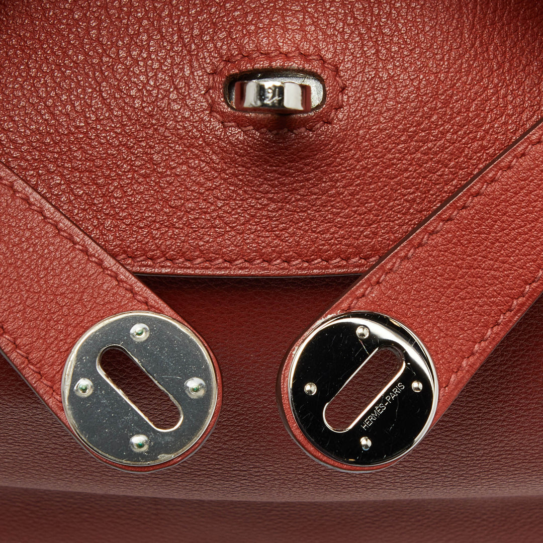 Top quality Hermes Cuivre Evercolor Leather Palladium Finish Lindy 34 Bag