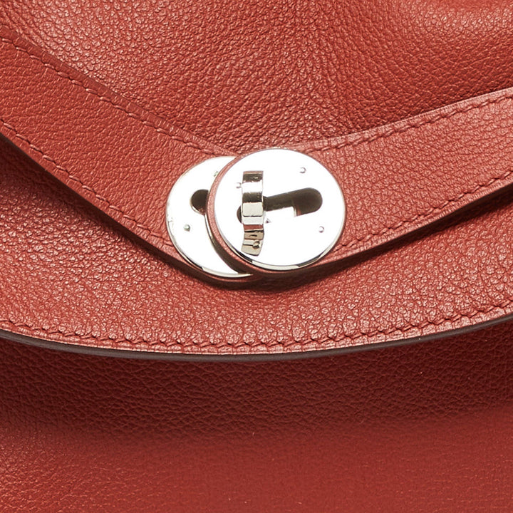 Top quality Hermes Cuivre Evercolor Leather Palladium Finish Lindy 34 Bag