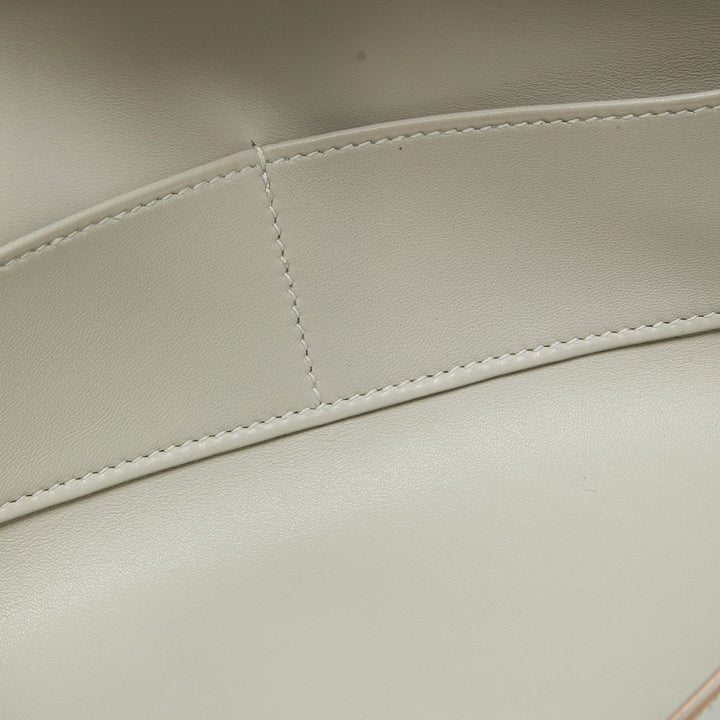 Premium Handmade Hermes  Gris Perle Tadelakt Leather Egee Clutch