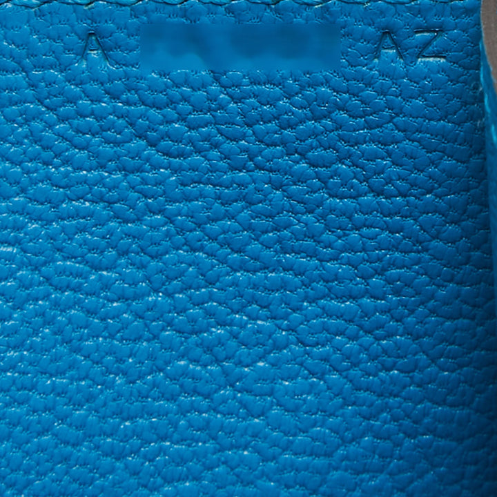 Premium Handmade Hermes Bleu Zanzibar Chevre Mysore Leather Medor 23 Clutch