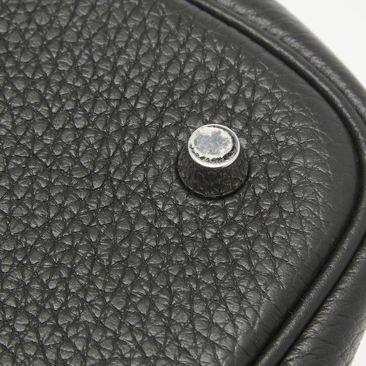 Top quality Hermes Noir Taurillon Clemence Leather Picotin Lock 22 Bag