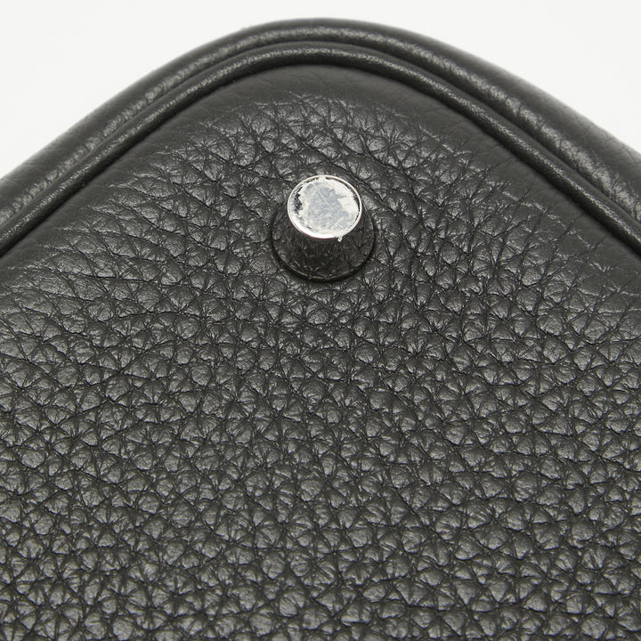 Top quality Hermes Noir Taurillon Clemence Leather Picotin Lock 22 Bag