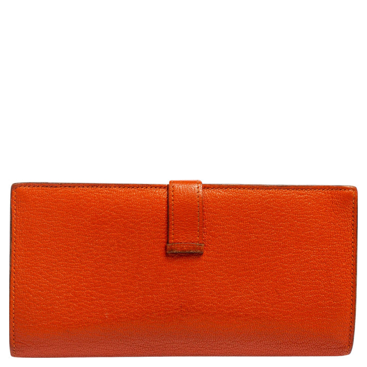 Top quality Hermes Feu Mysore Leather Bearn Gusset Wallet