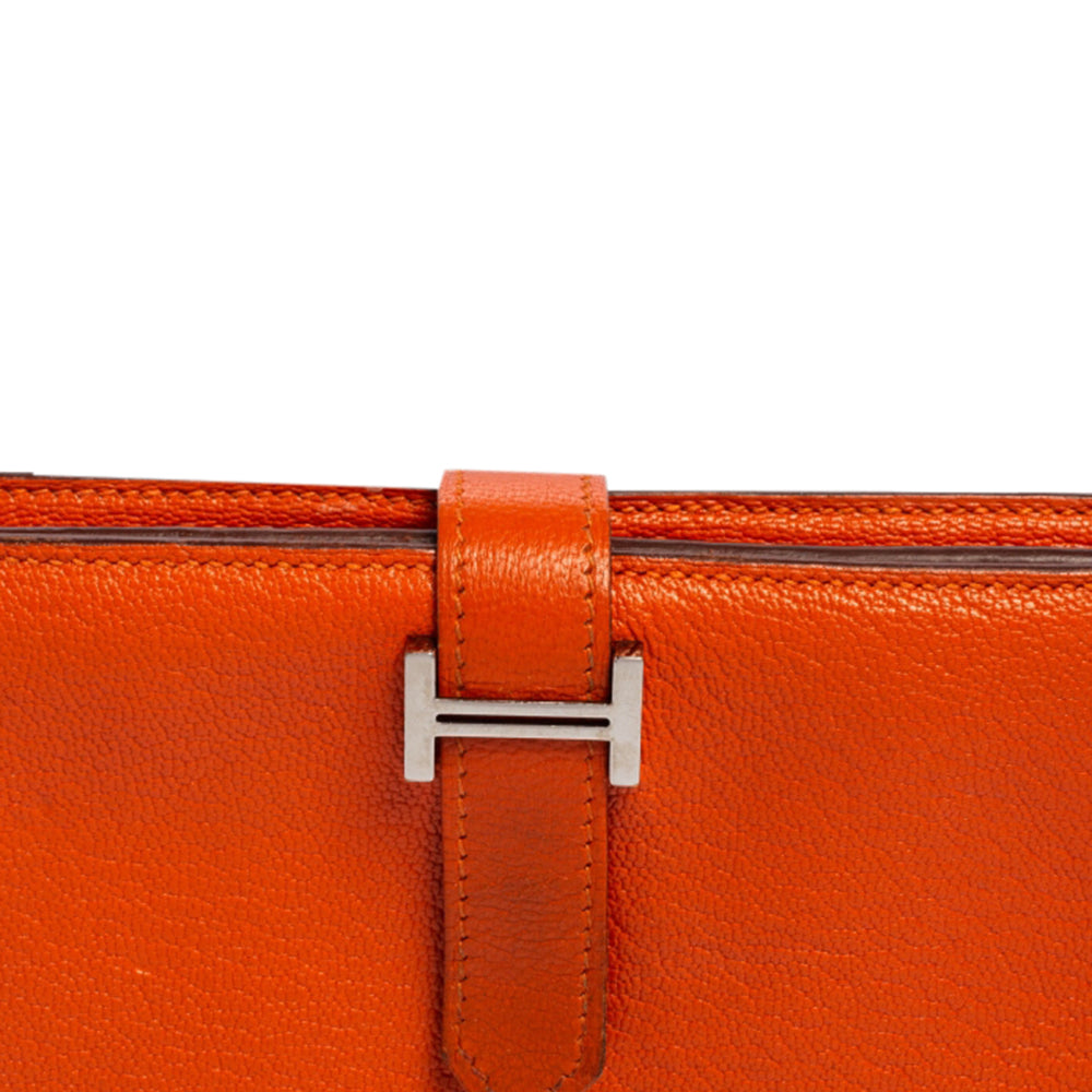 Top quality Hermes Feu Mysore Leather Bearn Gusset Wallet