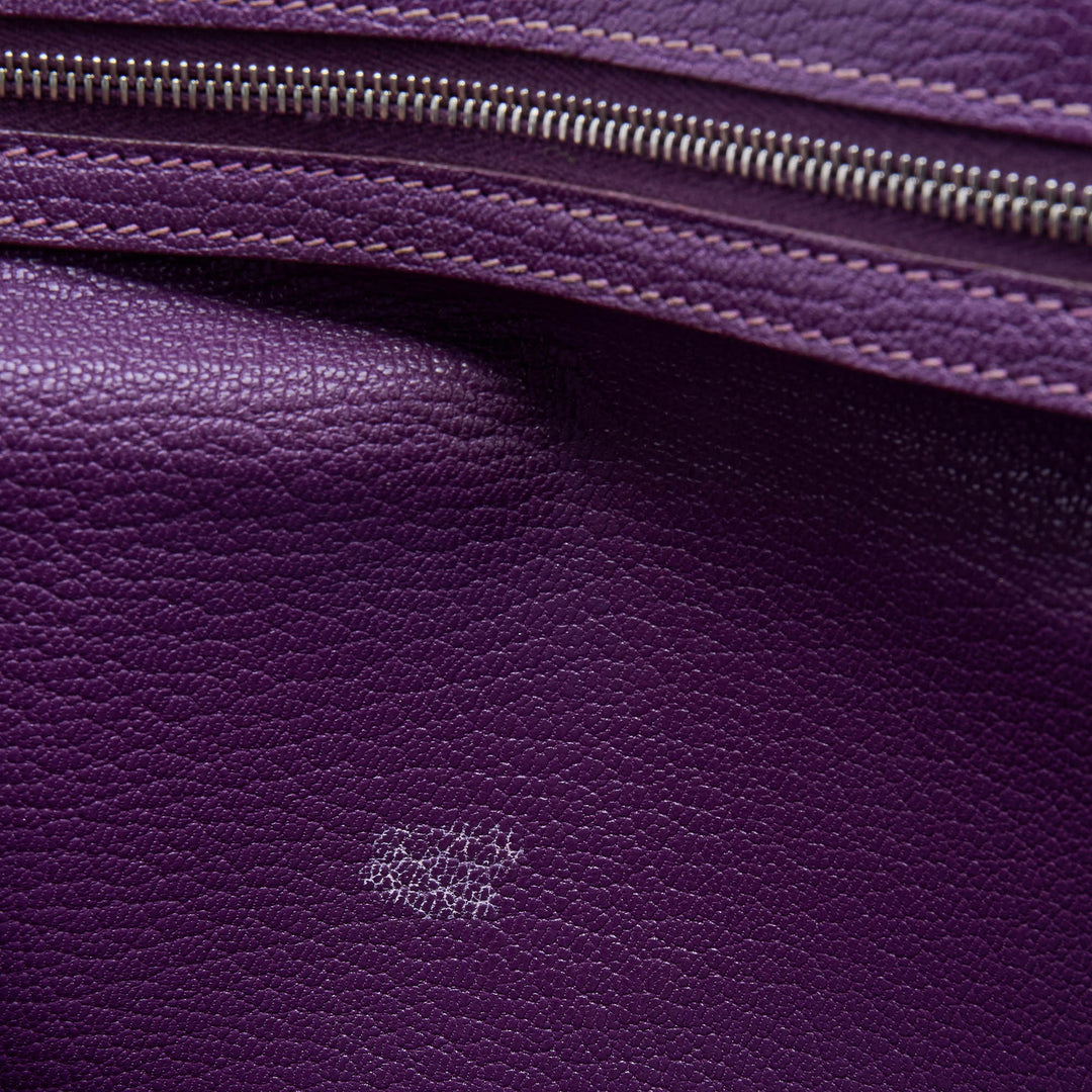 Top quality Hermes  Cyclamen Chevre Mysore Leather Palladium Finish Bearn Wallet