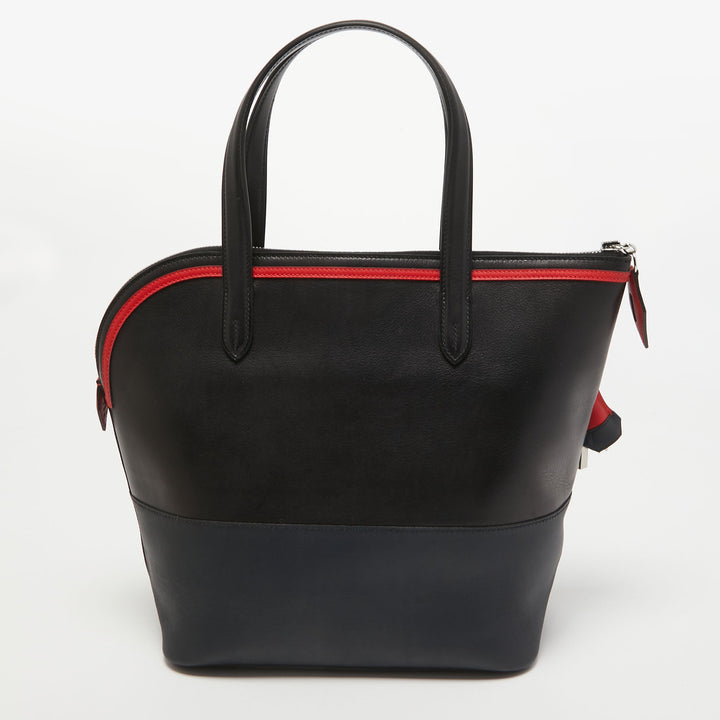 Top quality Hermes Black/Bleu Nuit/Rouge Evercolor and Swift Leather Transat Sailor Bag