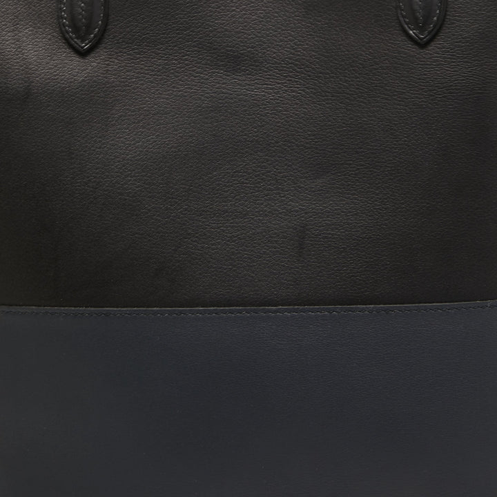 Top quality Hermes Black/Bleu Nuit/Rouge Evercolor and Swift Leather Transat Sailor Bag