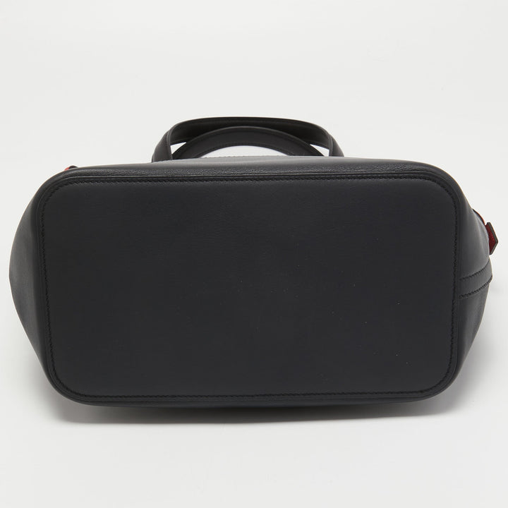Top quality Hermes Black/Bleu Nuit/Rouge Evercolor and Swift Leather Transat Sailor Bag