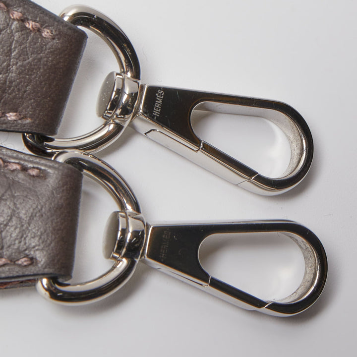 Premium Handmade Hermes Chocolat Clemence Leather Evelyne TPM Bag