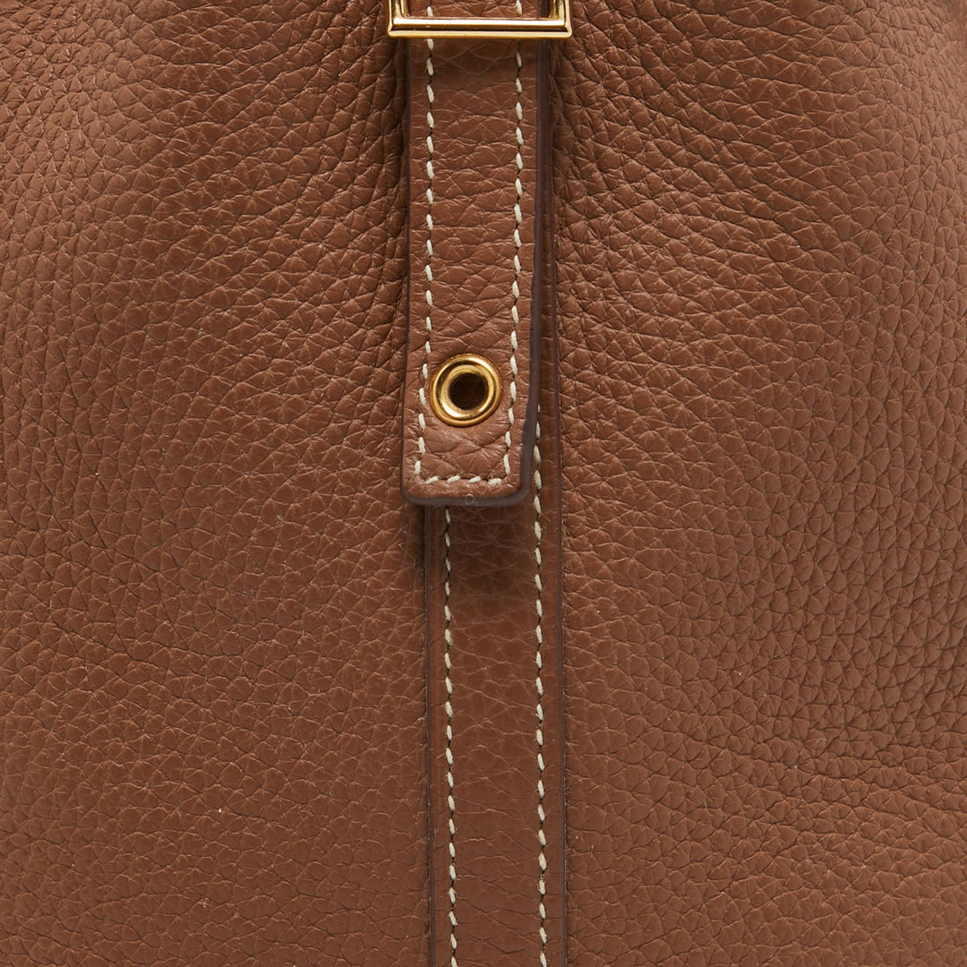 HERMES Gold Togo Leather Picotin Lock 18 Bag