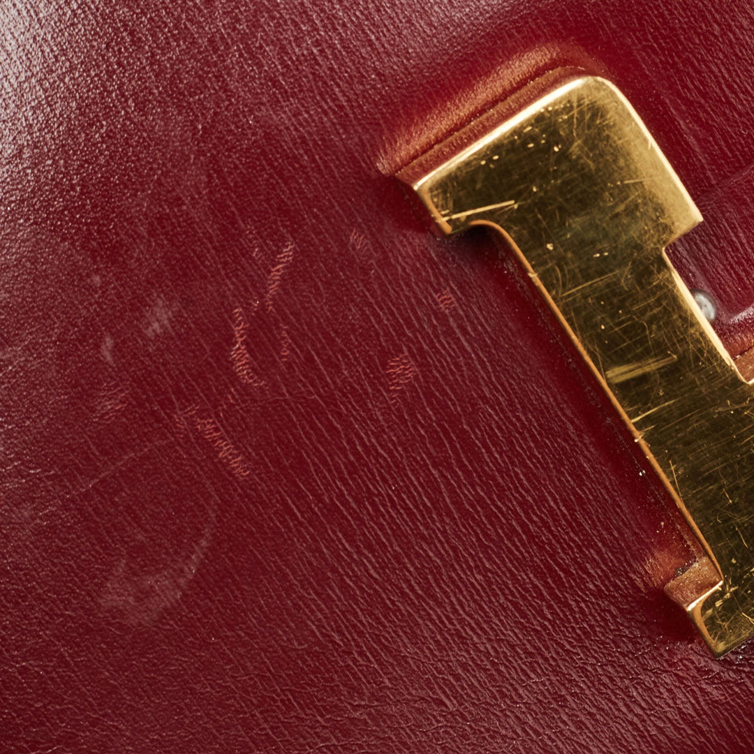 Top quality Hermes Rouge H Box Calf Leather Gold Finish Constance 24 Bag