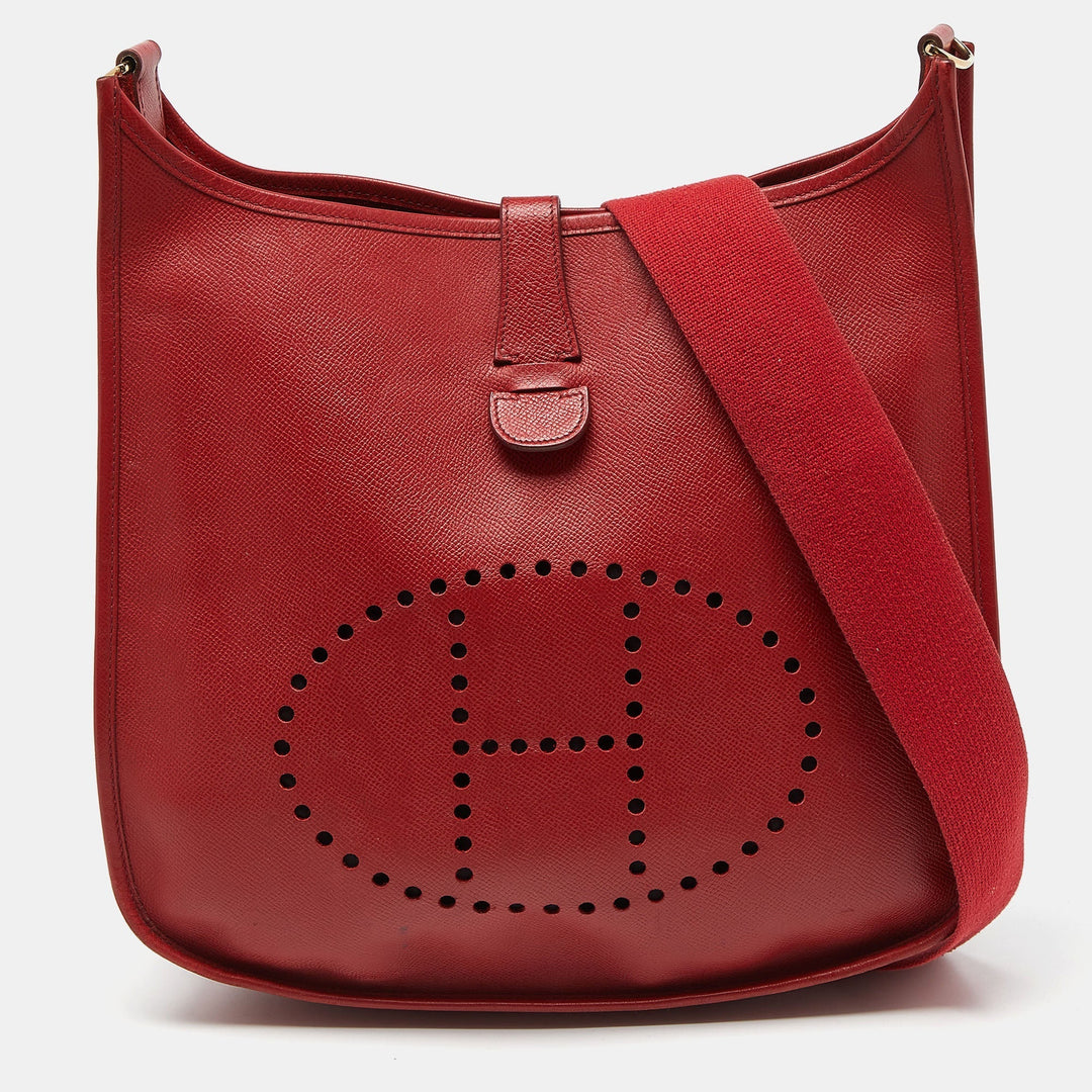 Top quality Hermes Vermillon Epsom Leather Evelyne II GM Bag