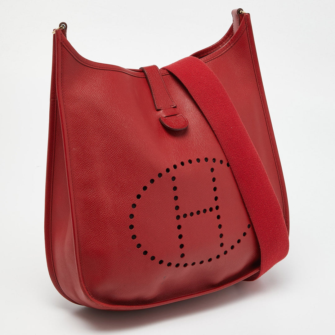 Top quality Hermes Vermillon Epsom Leather Evelyne II GM Bag