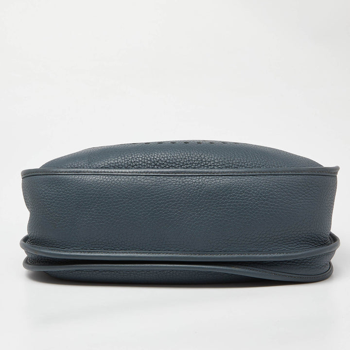 Top quality Hermes Bleu Orage Taurillon Clemence Leather Evelyne III GM Bag