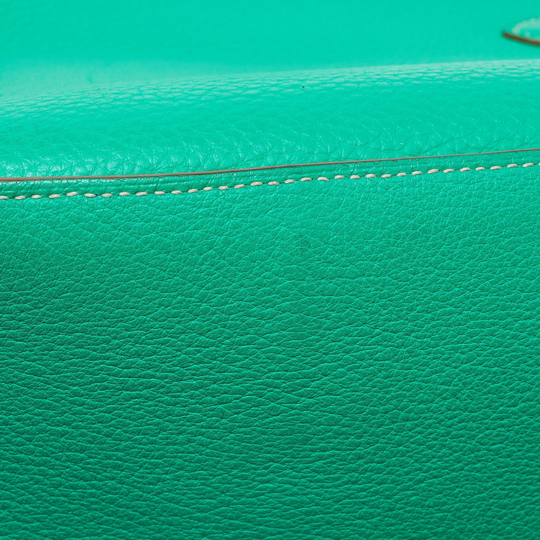 Top quality Hermes Menthe/Gris Turillon Clemence Leather Palladium Finish Jypsiere 34 Bag