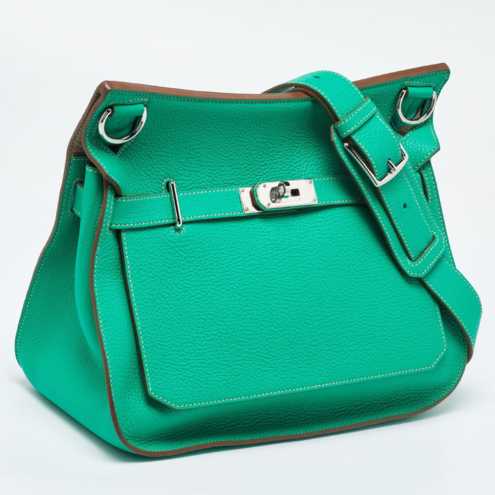 Top quality Hermes Menthe/Gris Turillon Clemence Leather Palladium Finish Jypsiere 34 Bag