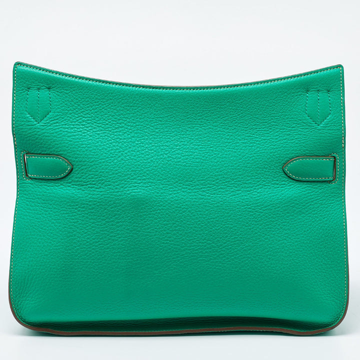 Top quality Hermes Menthe/Gris Turillon Clemence Leather Palladium Finish Jypsiere 34 Bag