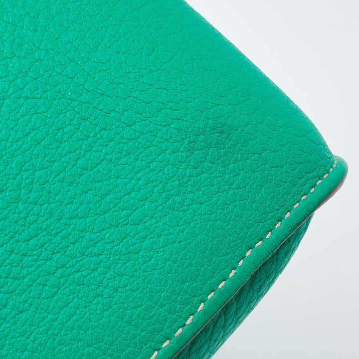 Top quality Hermes Menthe/Gris Turillon Clemence Leather Palladium Finish Jypsiere 34 Bag