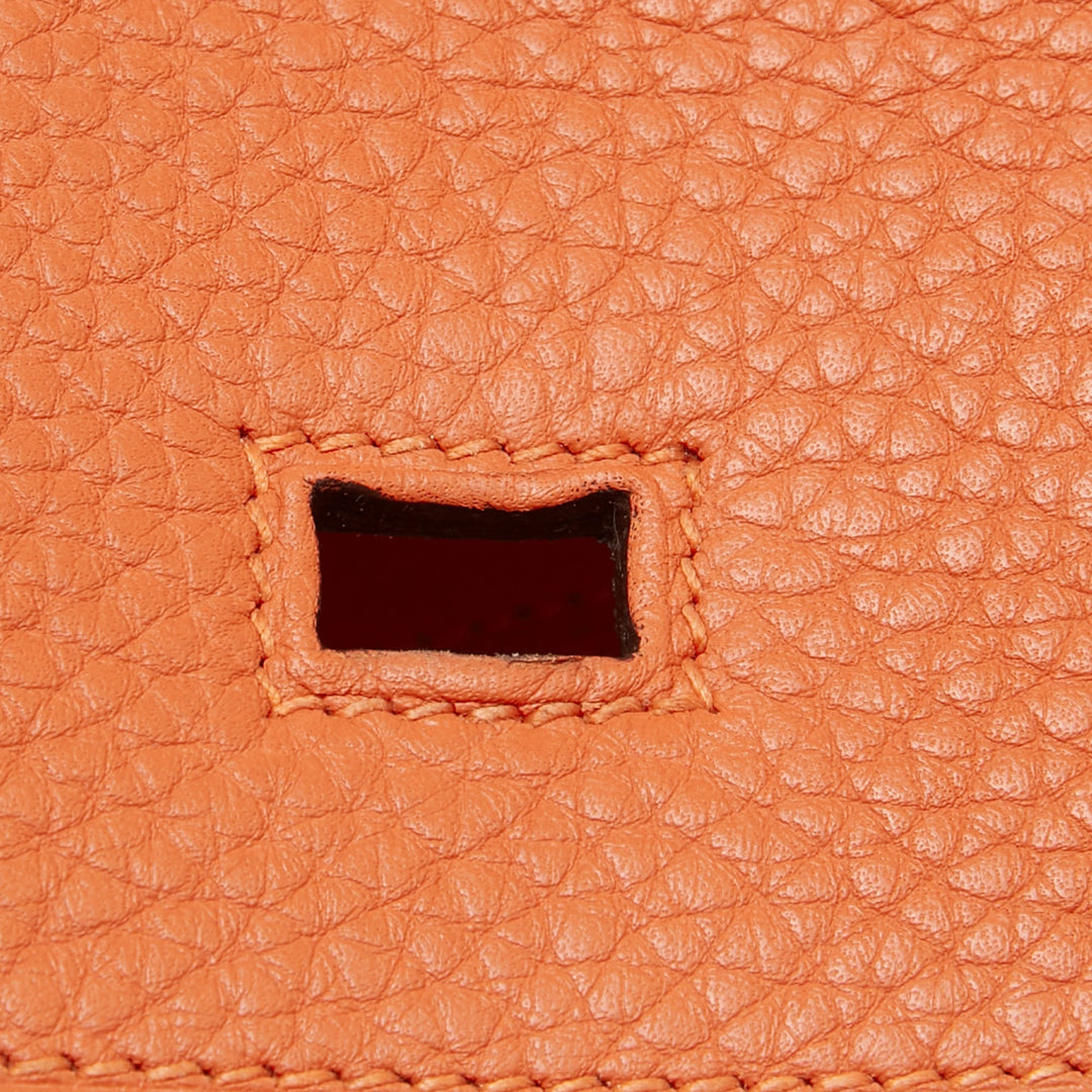 Top quality Hermes Feu Taurillon Clemence Palladium Finish Birkin 35 Bag
