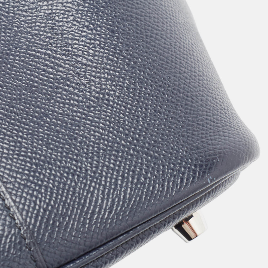Top quality Hermes Bleu Indigo/Noir/Terre Battue Epsom Leather Picotin Lock Tressage 22 Bag