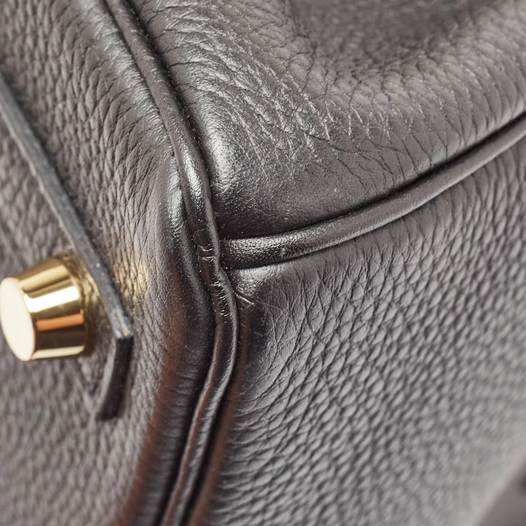 Premium Handmade Hermes Noir Togo Leather Gold Finish Birkin 25 Bag