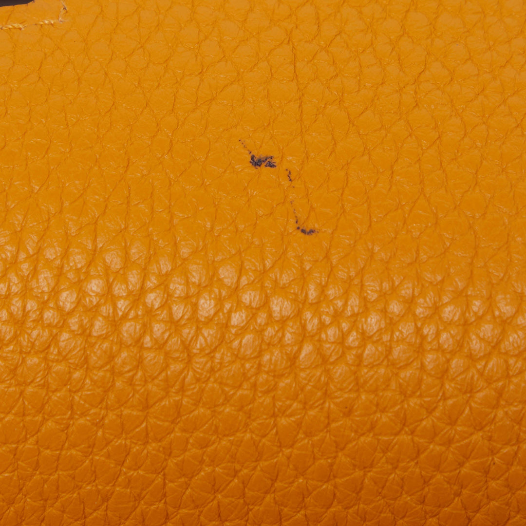 Top quality Hermes Orange/Jaune Taurillon Clemence Leather Palladium Finish Jypsiere 34 Bag
